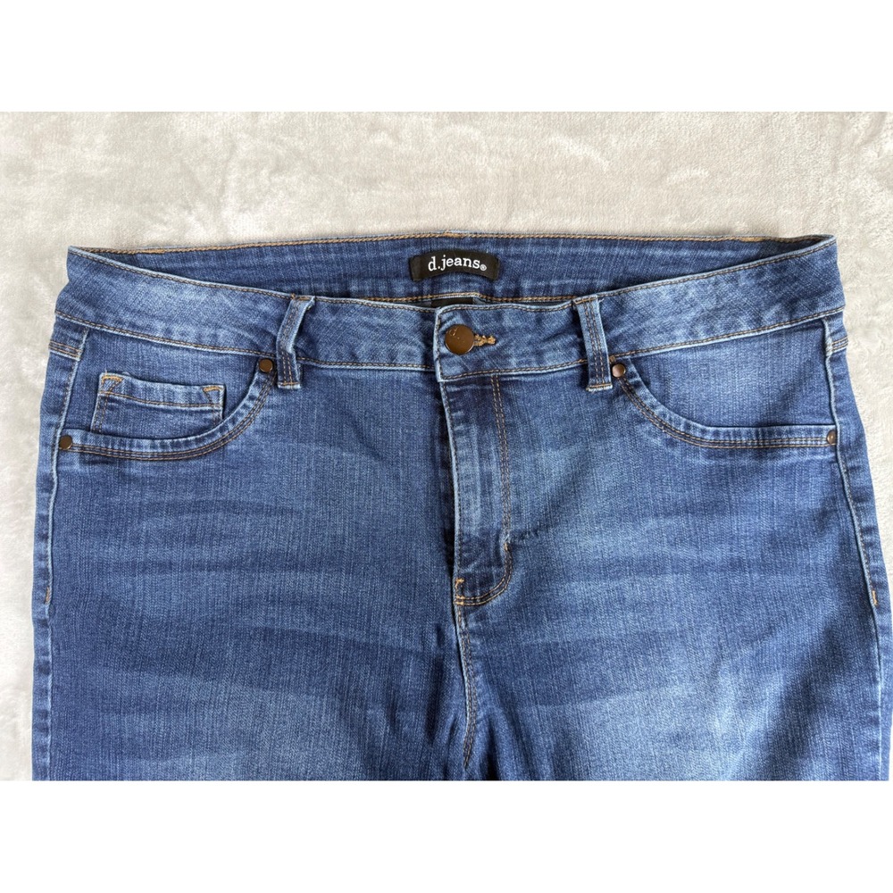 d.jeans Womens Medium Wash Skinny Jeans Size 16 Stretch Denim RN 55356 - Picture 3 of 9